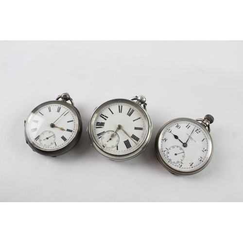 352 - Mixed Grade Silver Pocket Watch Mechanical Untested x 3