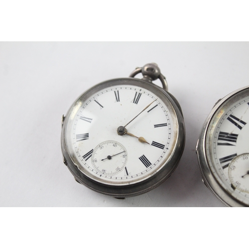 352 - Mixed Grade Silver Pocket Watch Mechanical Untested x 3