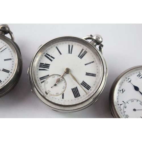 352 - Mixed Grade Silver Pocket Watch Mechanical Untested x 3