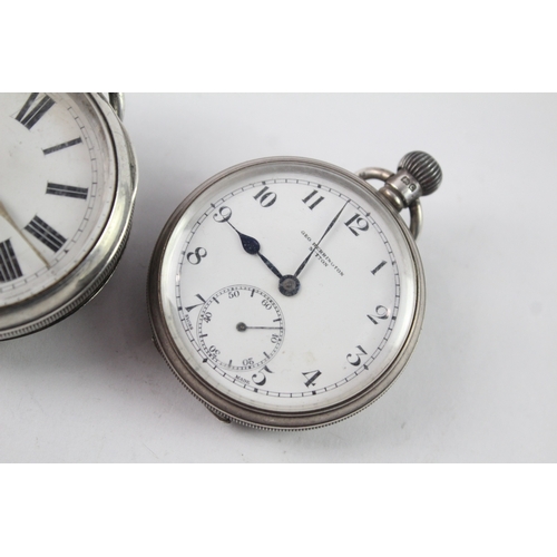 352 - Mixed Grade Silver Pocket Watch Mechanical Untested x 3