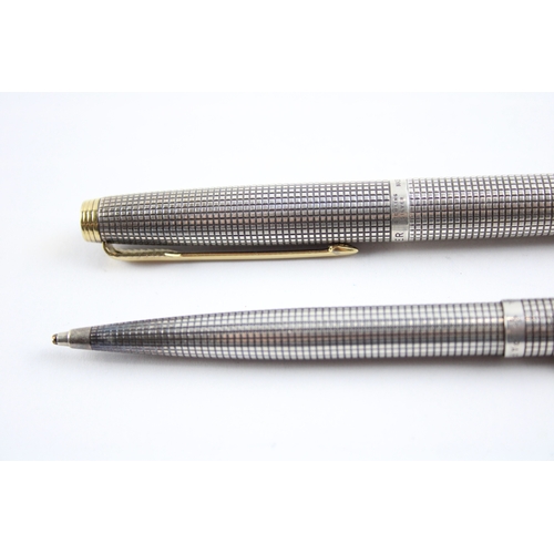 389 - Vintage Parker 75 .925 Sterling Silver Fountain Pen w/ 14ct Nib, Ballpoint Etc