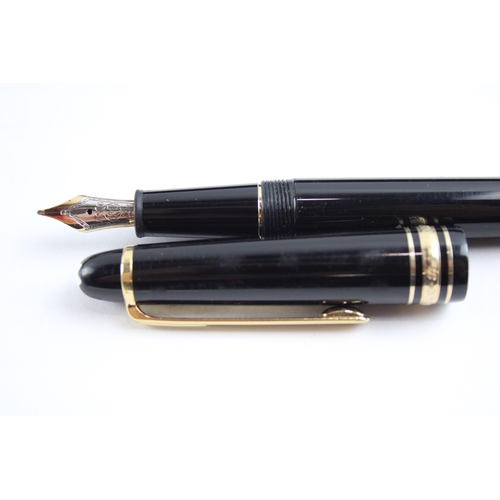 400 - Montblanc Meisterstuck Black Fountain Pen 14ct Gold Nib Hommage to Chopin Set