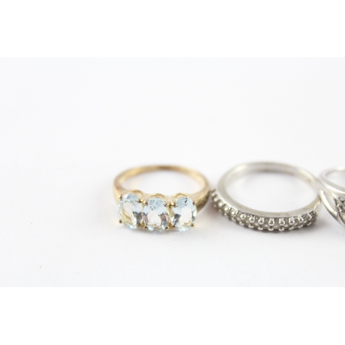 213 - Collection of Sterling Silver TGGC Rings inc. Stone Set x 8 25g