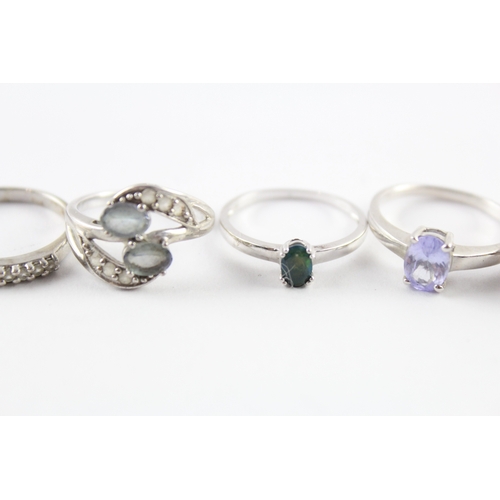 213 - Collection of Sterling Silver TGGC Rings inc. Stone Set x 8 25g