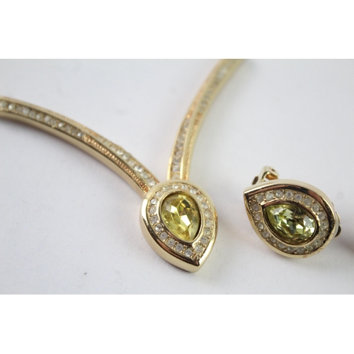 224 - Collection of Christian Dior Gold Tone Jewellery inc. Clip On Earrings x 2 30g