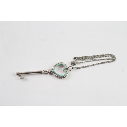 225 - Tiffany & Co Sterling Silver Necklace inc. Key Pendant & Chain 8g
