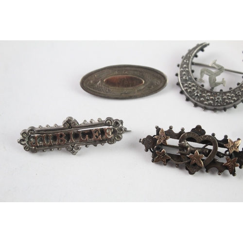 244 - Collection of Sterling Silver Antique Brooches inc. Aesthetic x 6 26g