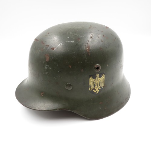 336 - German WW2 Steel Compat Helmet Stahlhel