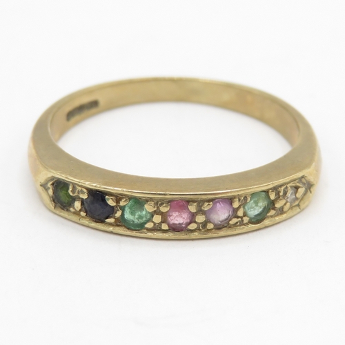 79 - 9ct gold vintage dearest half eternity ring (2.1g) Size N 1/2