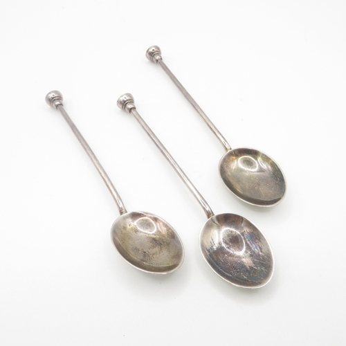 276 - Boxed Sterling Silver 925 Henry Clifford Davis Floral Guilloche Enamel Spoons from Garrard & Co 59g