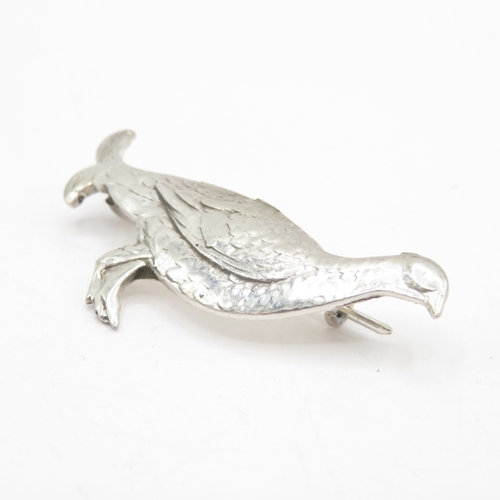 219 - Sterling Silver 925 Grouse Bird Brooch (4.4g)