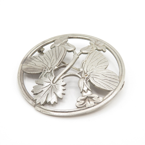 225 - Sterling Silver Georg Jensen Moonlight Blossom Brooch No.283 22.2g