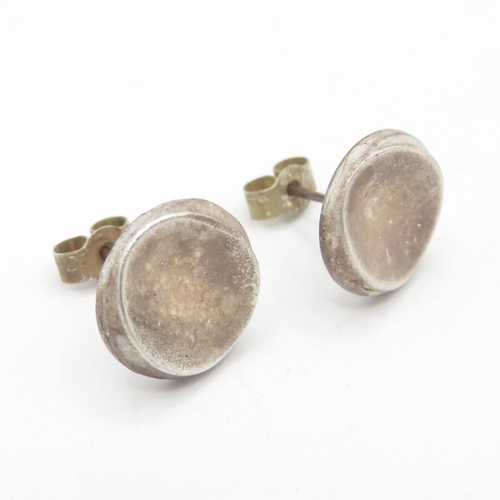 227 - Sterling Silver Georg Jensen Stud Earrings No. 74 4.1g