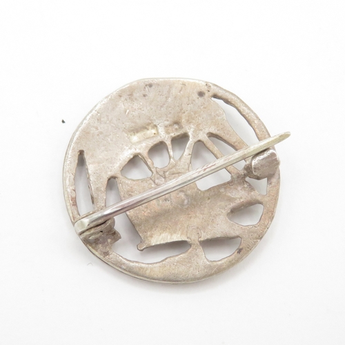 231 - Collection of Sterling Silver Brooches x2 and Earrings inc. Charles Horner, Jensen. 14.2g