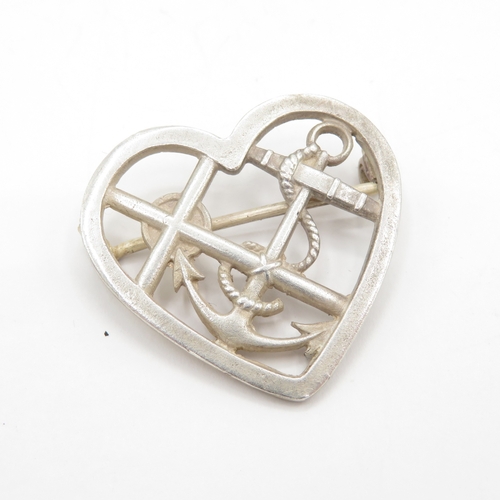 231 - Collection of Sterling Silver Brooches x2 and Earrings inc. Charles Horner, Jensen. 14.2g