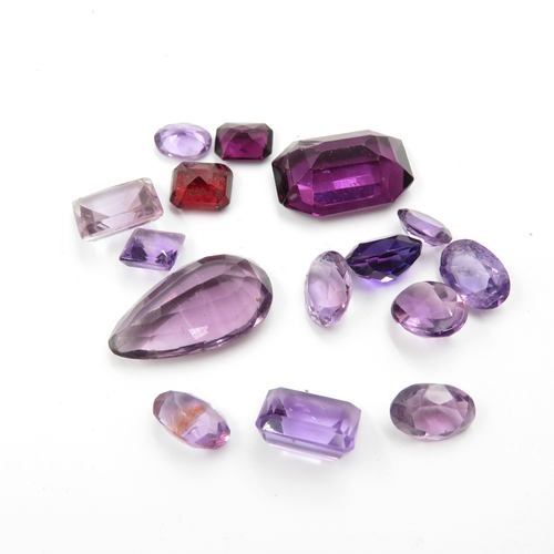 235 - Collection of Gemstones inc. Amethyst, Topaz, Aquamarine 39g (weight including bags)