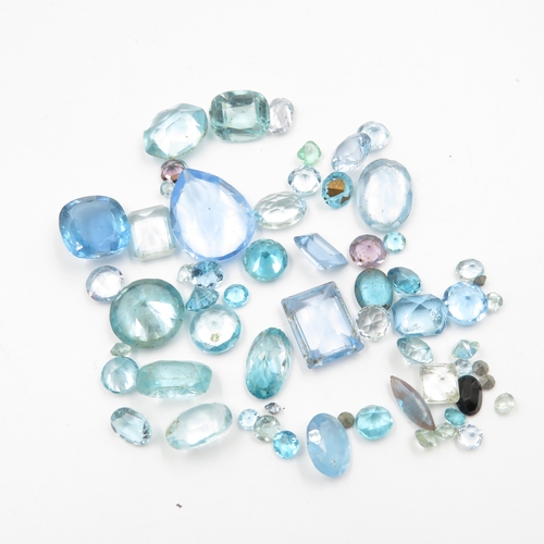 235 - Collection of Gemstones inc. Amethyst, Topaz, Aquamarine 39g (weight including bags)