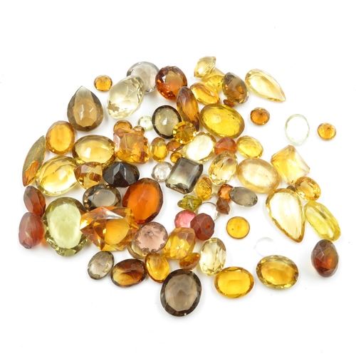 238 - Collection of Gemstones inc. Spinel, Citrine, Synthetic Ruby & Sapphire 102g (weight including bags)