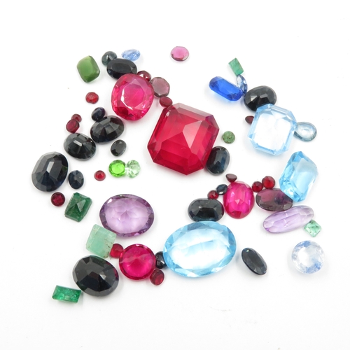 238 - Collection of Gemstones inc. Spinel, Citrine, Synthetic Ruby & Sapphire 102g (weight including bags)