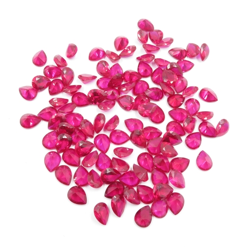 240 - Collection of Gemstones inc. Ruby, Synthetic Ruby, Garnet 142g (weight including bags)
