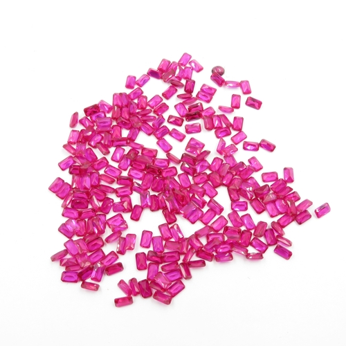 240 - Collection of Gemstones inc. Ruby, Synthetic Ruby, Garnet 142g (weight including bags)