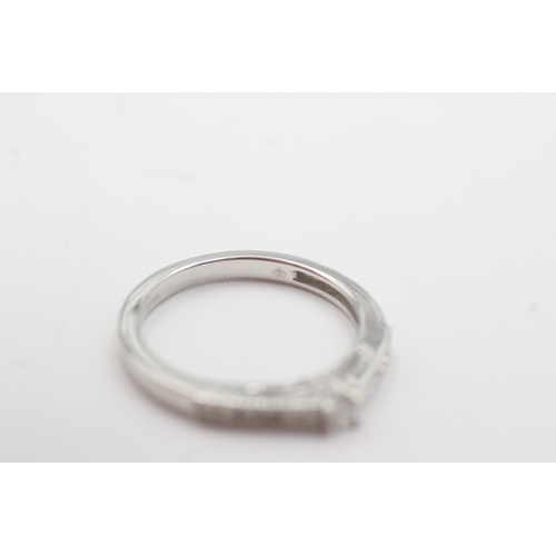 64 - 9ct gold diamond ring (2.5g) Size N