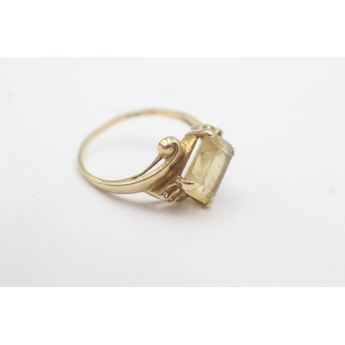 68 - 9ct gold 1970's citrine dress ring (2.5g) Size Q