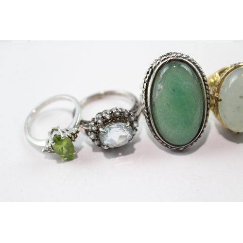 146 - Collection of Sterling Silver Rings inc. Gemporia, Gemstone x 8 48g