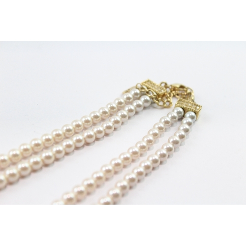 153 - Christian Dior Simulated Pearl Necklace 41g