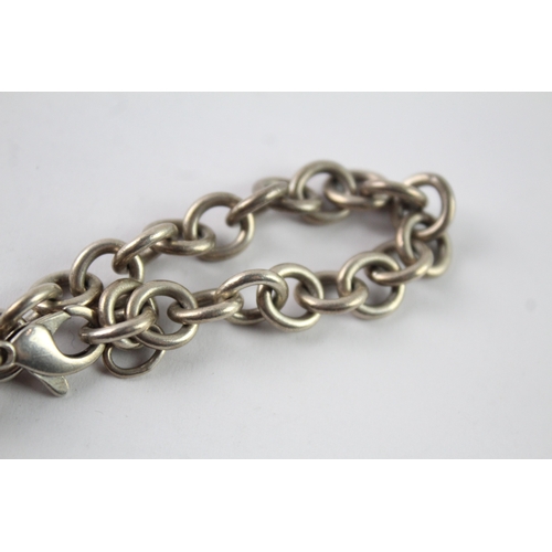 168 - Tiffany & Co Sterling Silver Belcher Bracelet With Heart Tag 34g