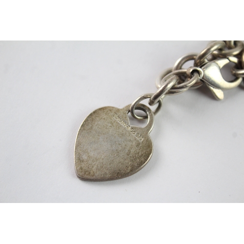 168 - Tiffany & Co Sterling Silver Belcher Bracelet With Heart Tag 34g