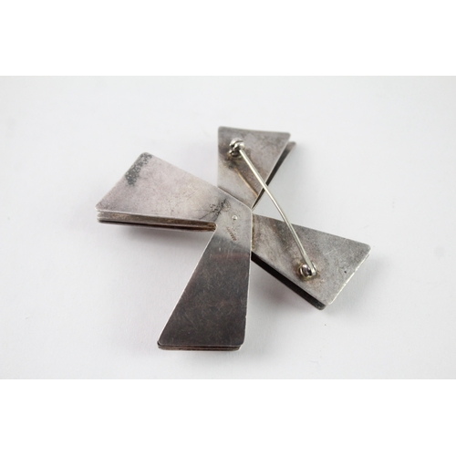 171 - Georg Jensen Sterling Silver Bow Brooch 34g