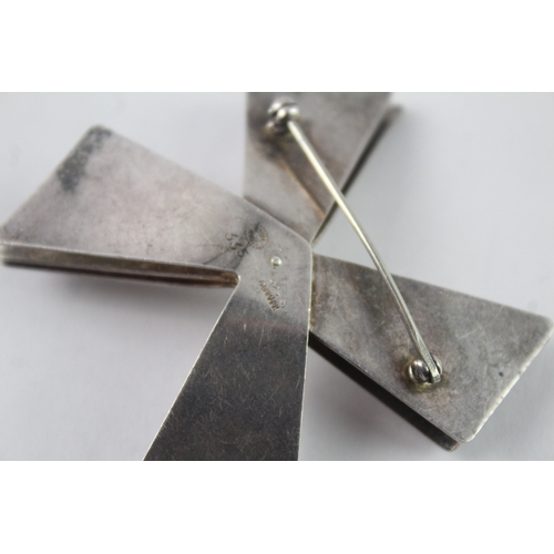 171 - Georg Jensen Sterling Silver Bow Brooch 34g