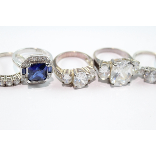 174 - Collection of Sterling Silver Rings inc. Stone Set, Gemstone x 10 51g