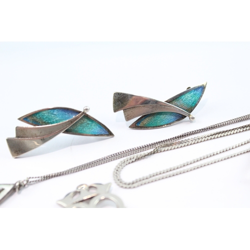 176 - Collection of Sterling Silver Celtic Jewellery inc. Malcolm Gray x 5 35g