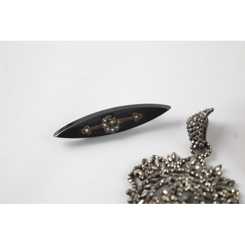 189 - Collection of Antique Jewellery inc. Victorian, Mourning, Seed Pearl x 5 48g