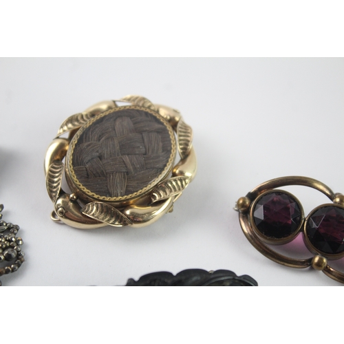 189 - Collection of Antique Jewellery inc. Victorian, Mourning, Seed Pearl x 5 48g