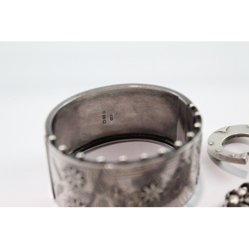 190 - Collection Of Sterling Silver Antique Jewellery inc. Seed Pearl, Bangle x 6 94g