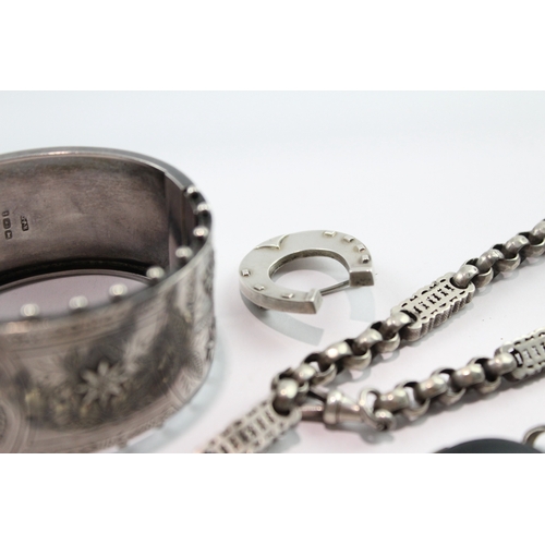 190 - Collection Of Sterling Silver Antique Jewellery inc. Seed Pearl, Bangle x 6 94g