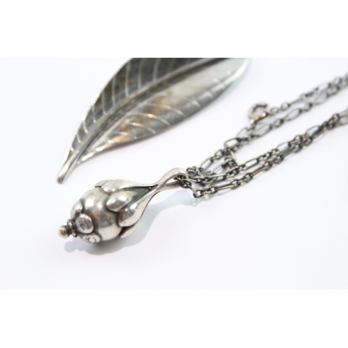 192 - Collection Of Sterling Silver Scandinavian Jewellery inc. Herman Siersbol x3 27g