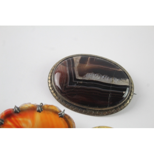 196 - Collection of Antique Jewellery inc. Agate, Cameo, Brooches x 6 68g
