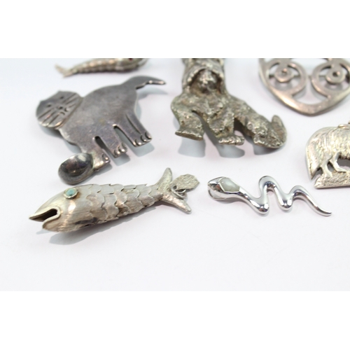 197 - Collection of Mixed Grade Silver Animal Jewellery
