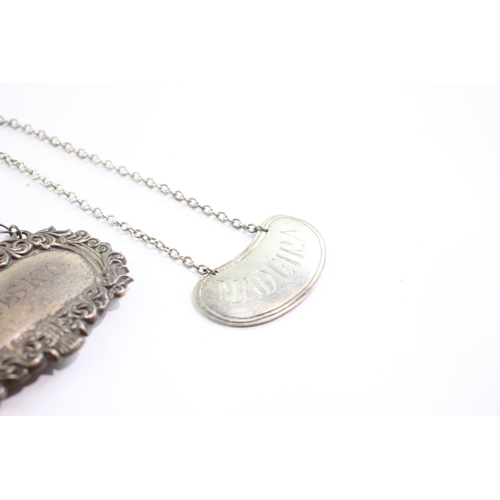 255 - 5 x Vintage .925 Sterling Silver Decanter Labels 53g