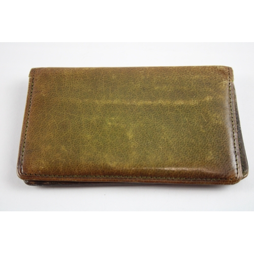 271 - Antique Art Nouveau .925 Sterling Silver Detailed Leather Pouch 47g