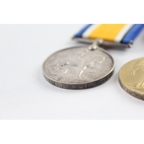 282 - WW1 Medal Pair Named-1182 Pte T.J Wilson Border Regt