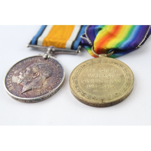 284 - WW1 Medal Pair Named- 29138 Pte F. Dugdale Border Regt