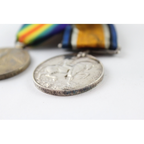 290 - WW1 Medal Pair Named-23426 Pte E.O Rawcliffe Border Regt