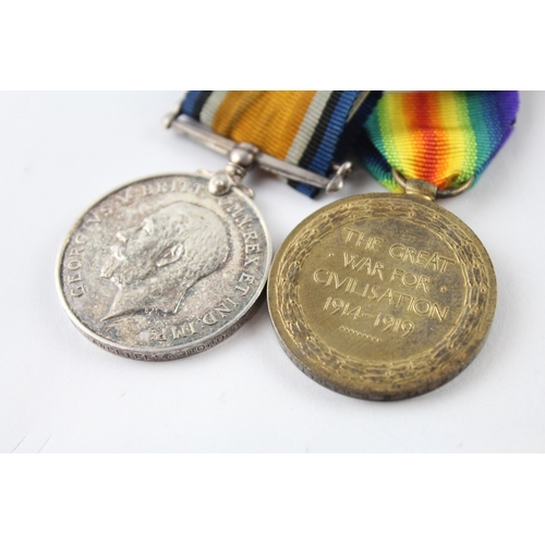 290 - WW1 Medal Pair Named-23426 Pte E.O Rawcliffe Border Regt