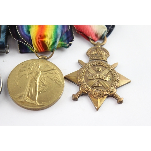 291 - WW1 1914 Mons Star Trio & Death Plaque- Pte William Wallace 1st Gordon Highrs