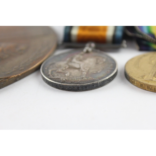 291 - WW1 1914 Mons Star Trio & Death Plaque- Pte William Wallace 1st Gordon Highrs